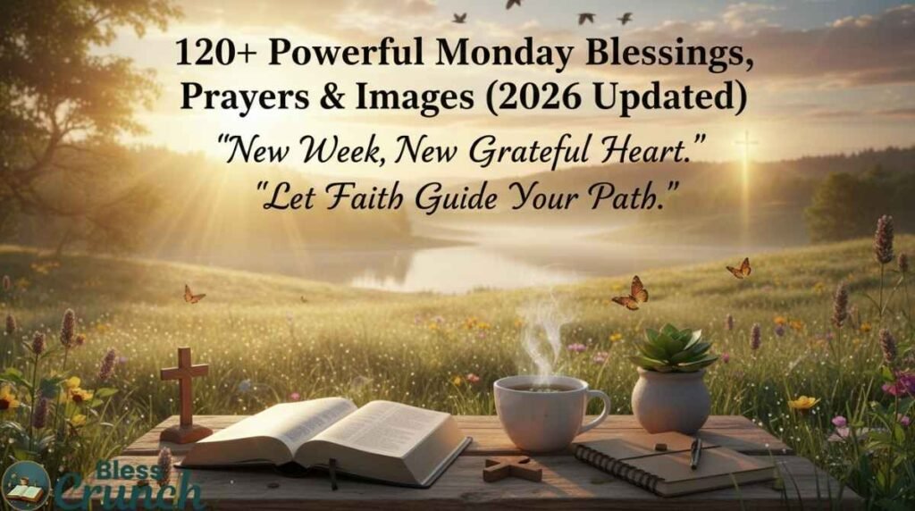 Collection of 120+ powerful Monday blessings, prayers, and images for 2026, offering inspiration, motivation, gratitude, and faith-filled messages to start the week positively