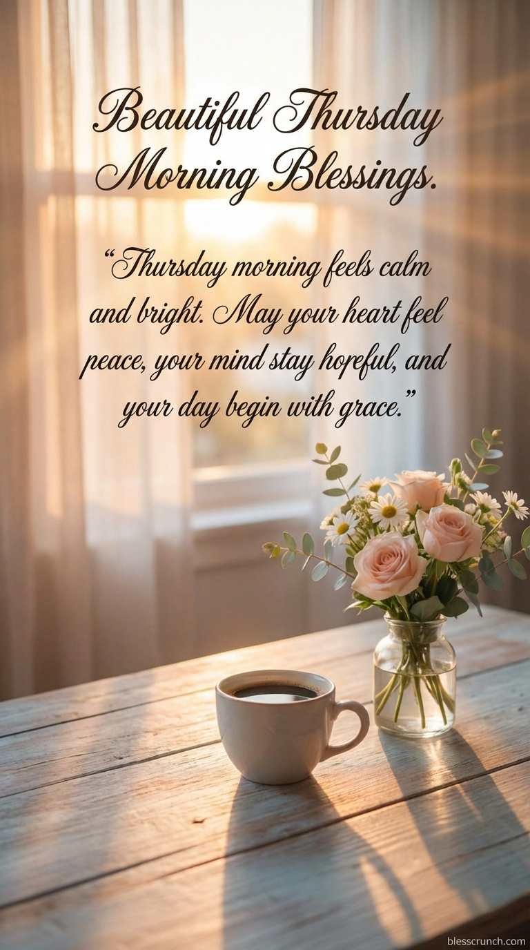 Thursday morning blessing with peace and hope