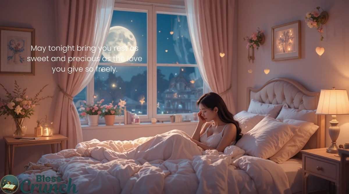 good night blessings for wife expressing love, warmth, and peaceful wishes for sweet dreams and restful sleep