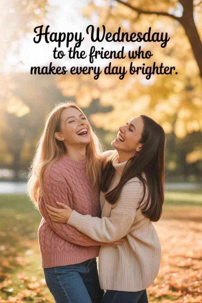 Happy Wednesday to the friend who makes every day brighter