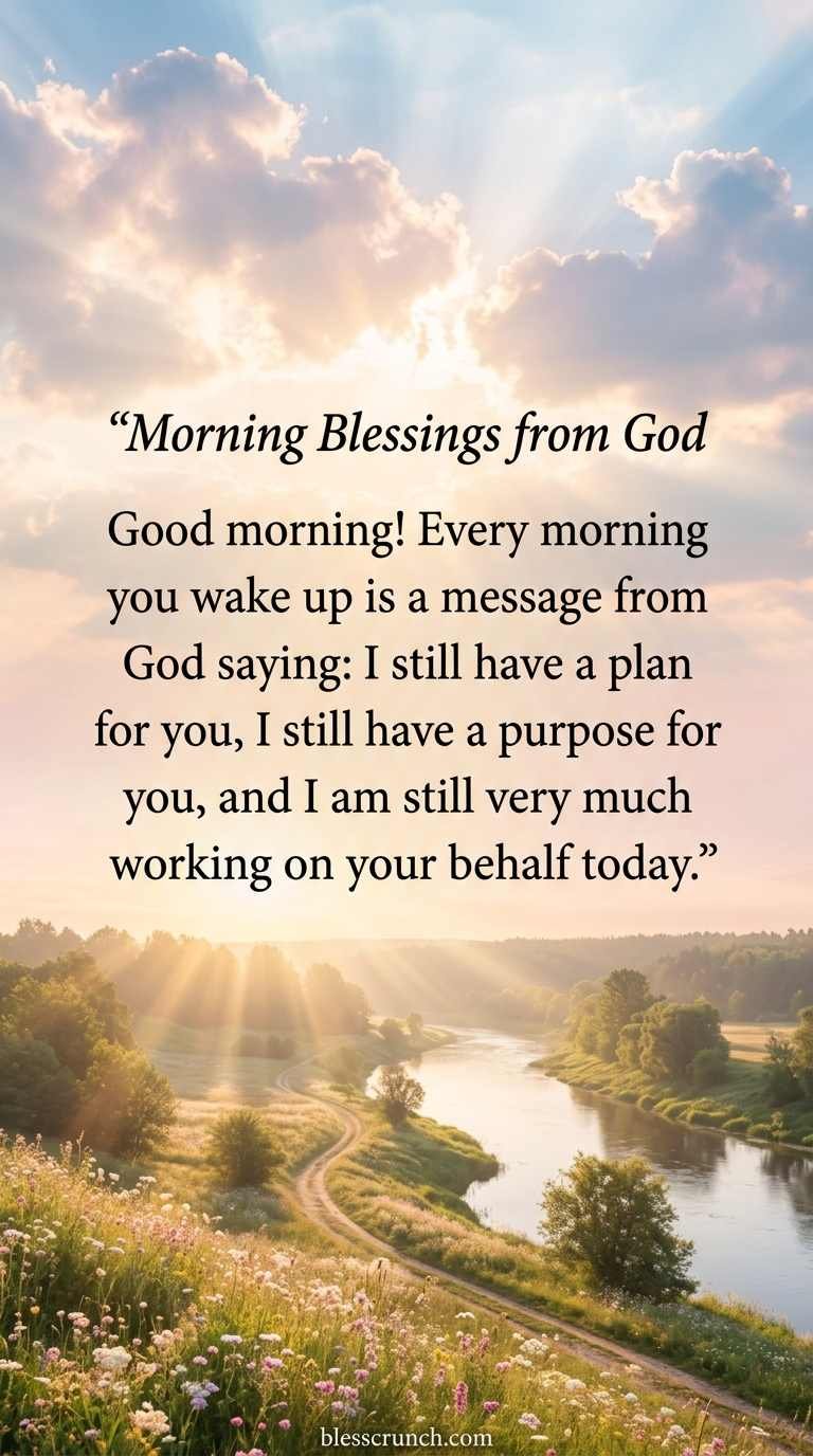Good morning blessing from God reminding you of purpose, plan, and His guidance today