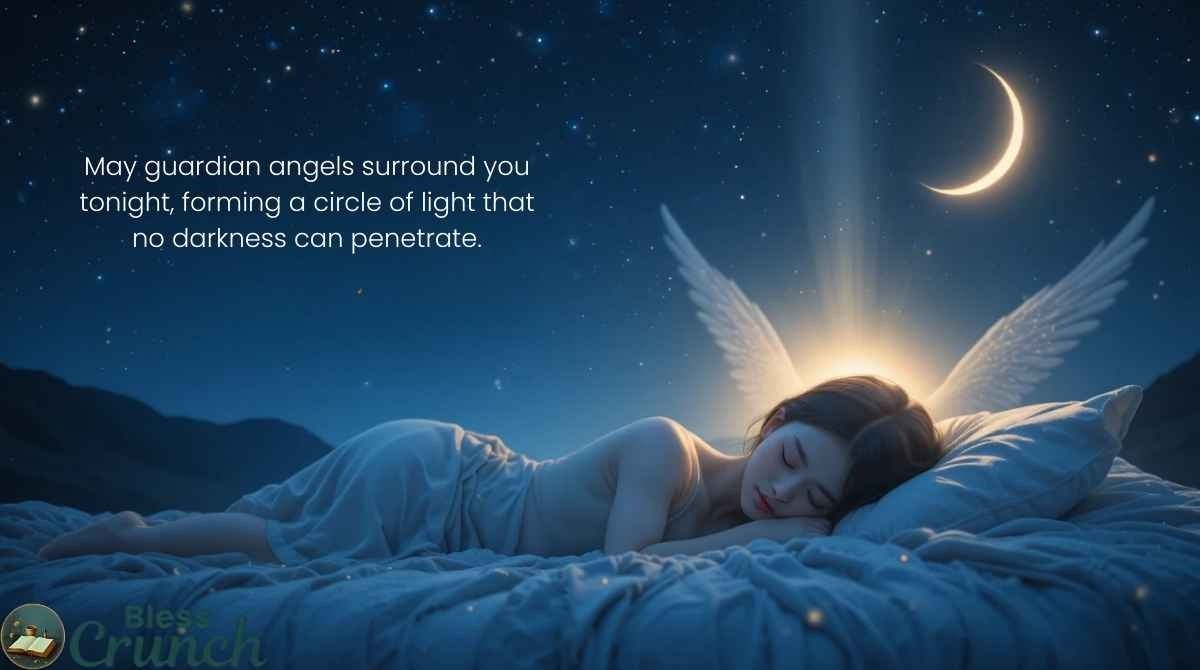 night protection blessings offering safety, peace, and calm for a restful sleep and protected night