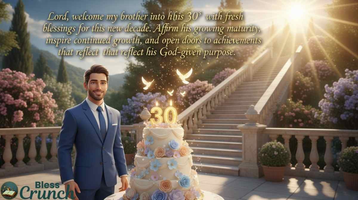 30th Birthday Prayers for Brother asking God to bless a new decade with maturity, growth, purpose, and open doors
