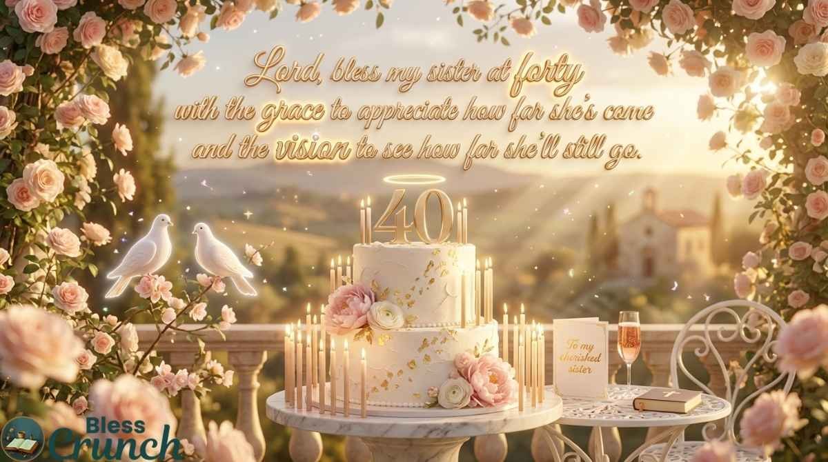 40th Birthday Prayers for Sister asking God for grace, wisdom, reflection, and vision for the journey ahead