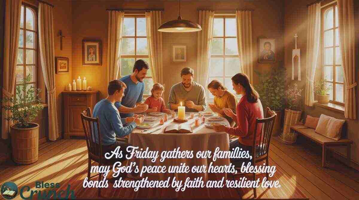 African American Friday family blessing praying for unity peace faith and resilient love