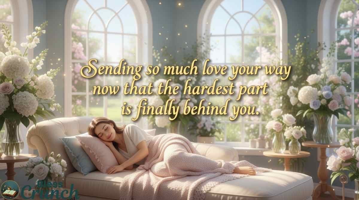After surgery wishes and prayers sending love, support, and encouragement for recovery and healing