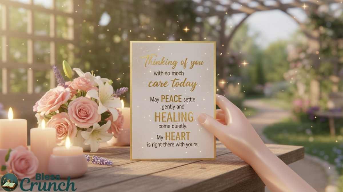 Before surgery card messages offering love, care, peace, and prayers for gentle healing