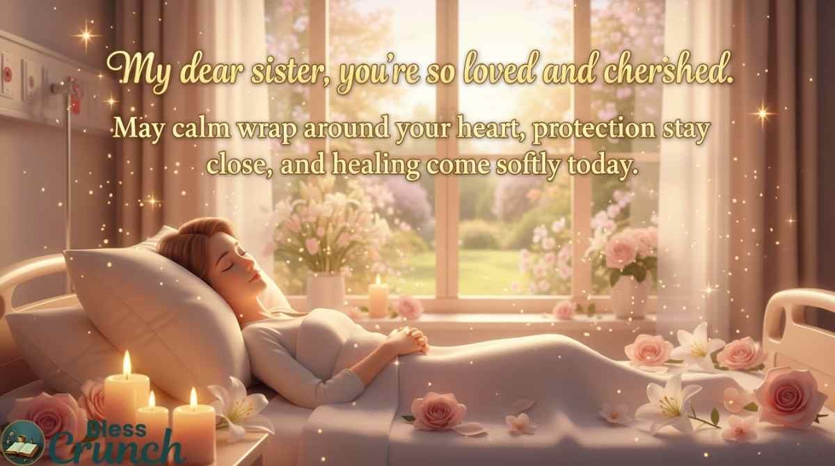 Before surgery wishes and prayers for sister offering love, calm, protection, and gentle healing
