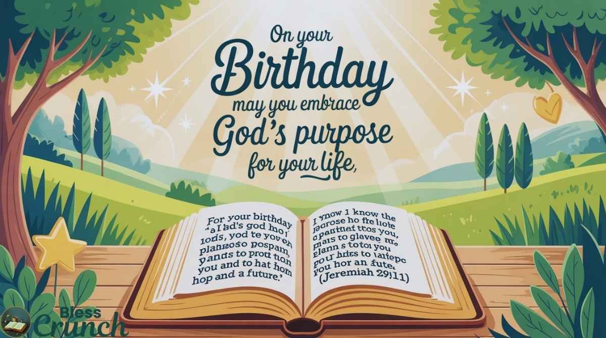 Birthday Bible verse blessing for son quoting Jeremiah 29:11 wishing hope future prosperity and God’s guidance