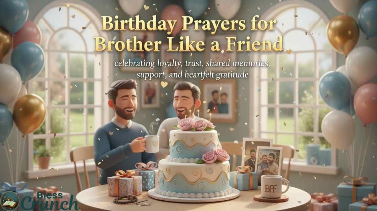 Birthday Prayers for Brother Like a Friend thanking God for loyalty, trust, friendship, and blessings in the coming year