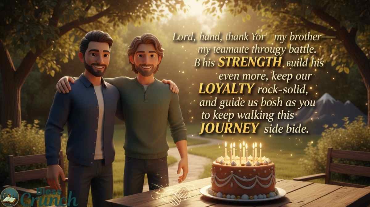 Birthday Prayers for Brother from Brother thanking God for brotherhood, strength, loyalty, and guidance on life’s journey