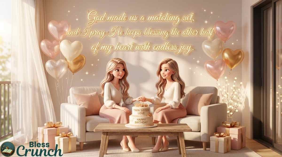 Birthday Prayers for Twin Sister asking God to bless my twin with endless joy, love, and divine favor