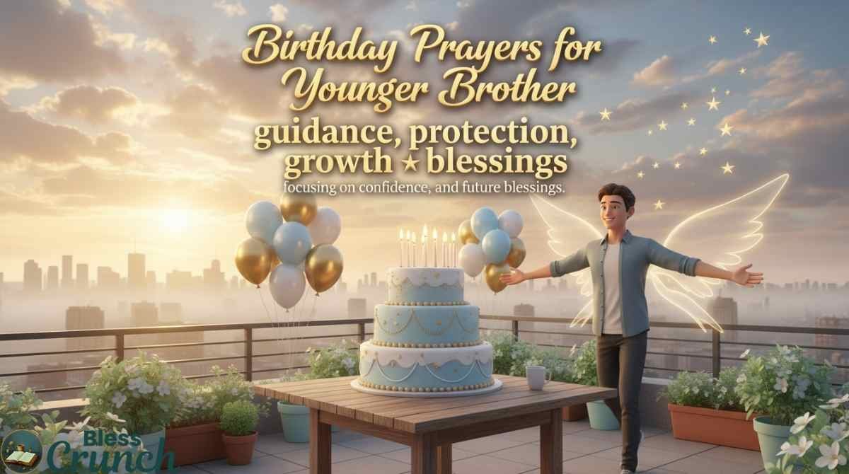 Birthday Prayers for Younger Brother asking God for protection, wisdom, strength, and blessings in his journey ahead