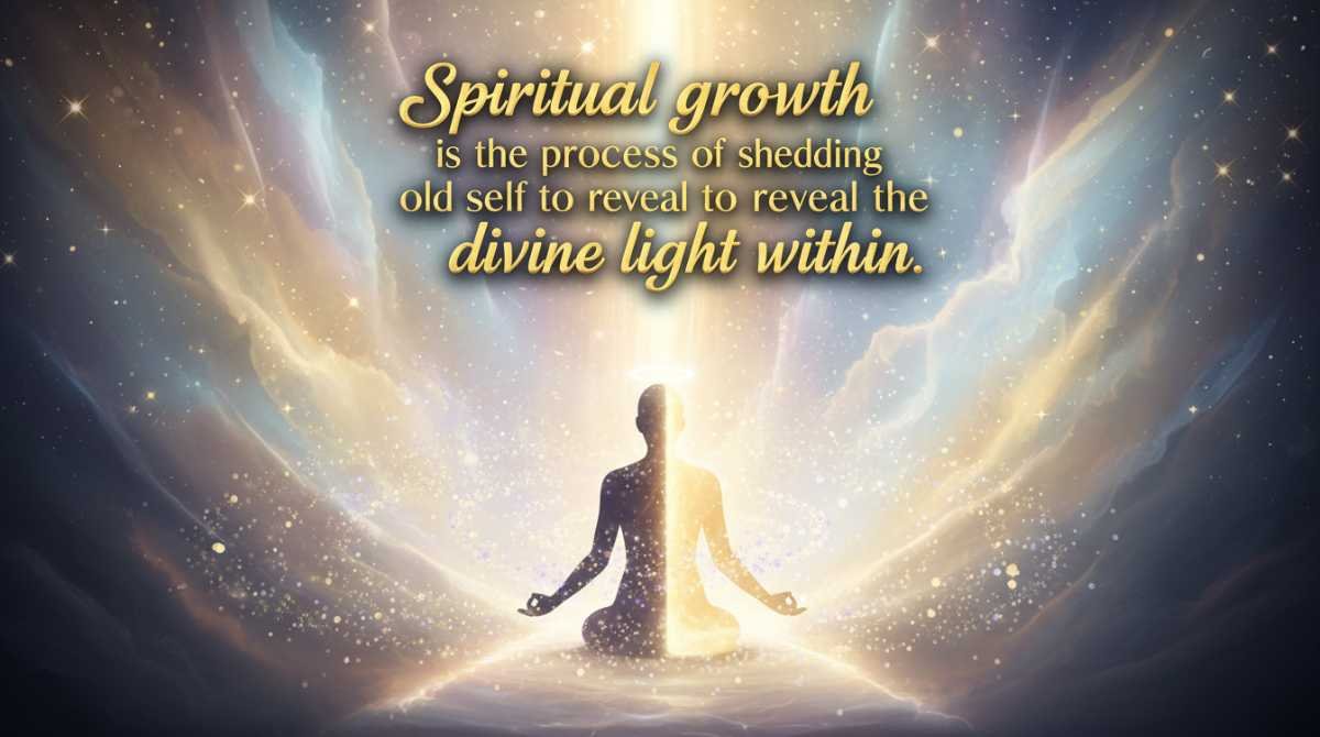 Deep Meaningful Good Morning Life Quotes about spiritual growth, shedding the old self, and revealing inner divine light