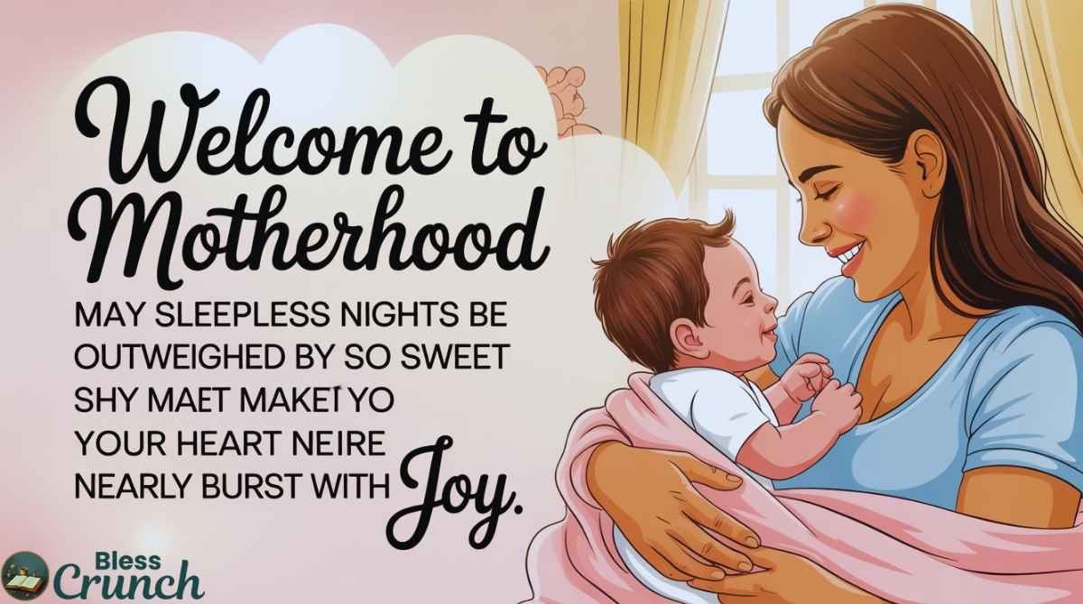 First-time mom blessing celebrating new motherhood joy love and sweet baby smiles