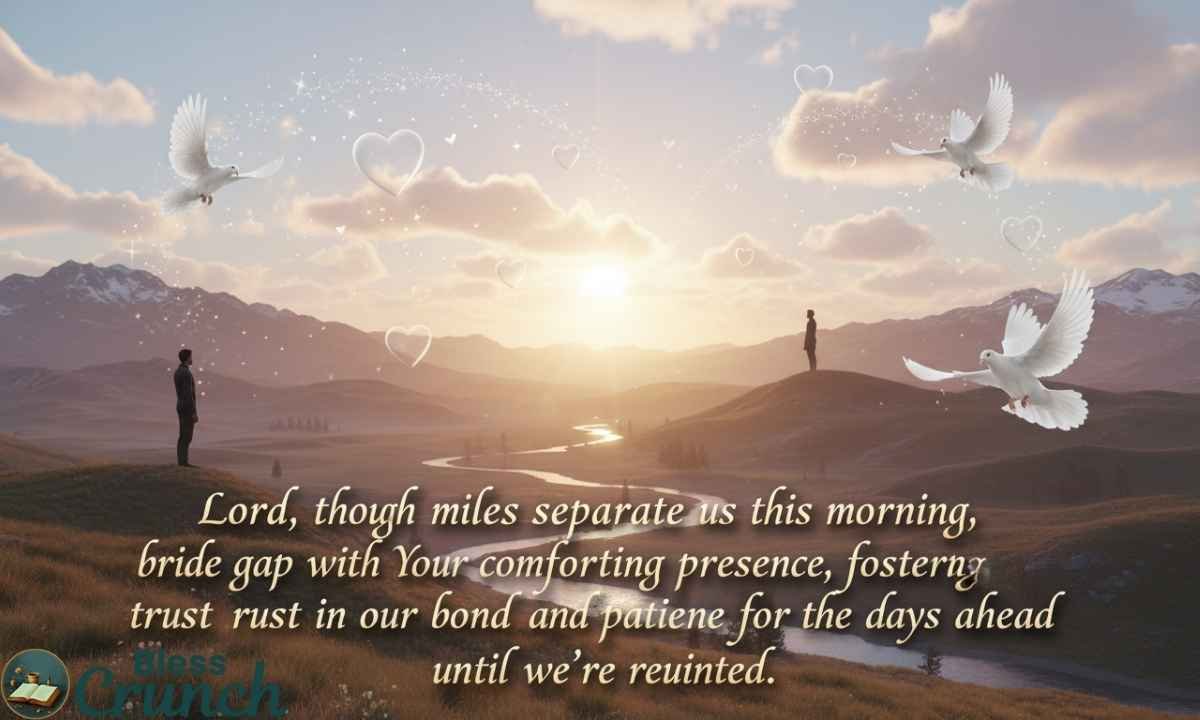 Good morning prayer for my love far away asking God for comfort, trust, and patience