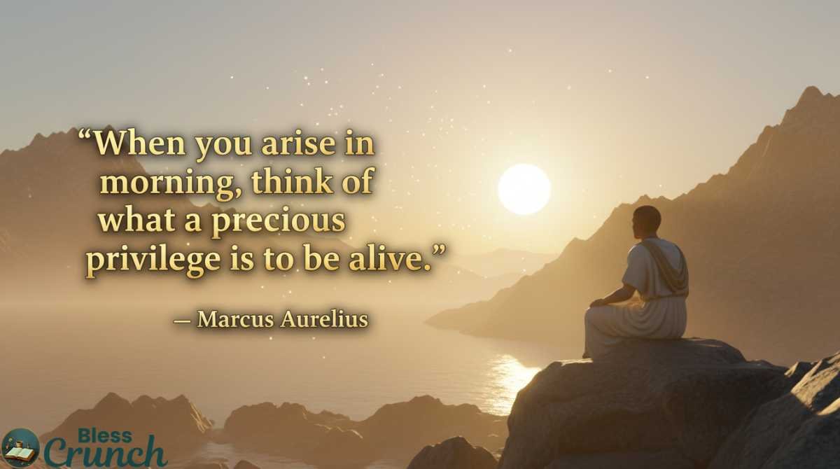 Deep Meaningful Good Morning Life Quotes from famous personalities and literature Marcus Aurelius about appreciating the gift of life