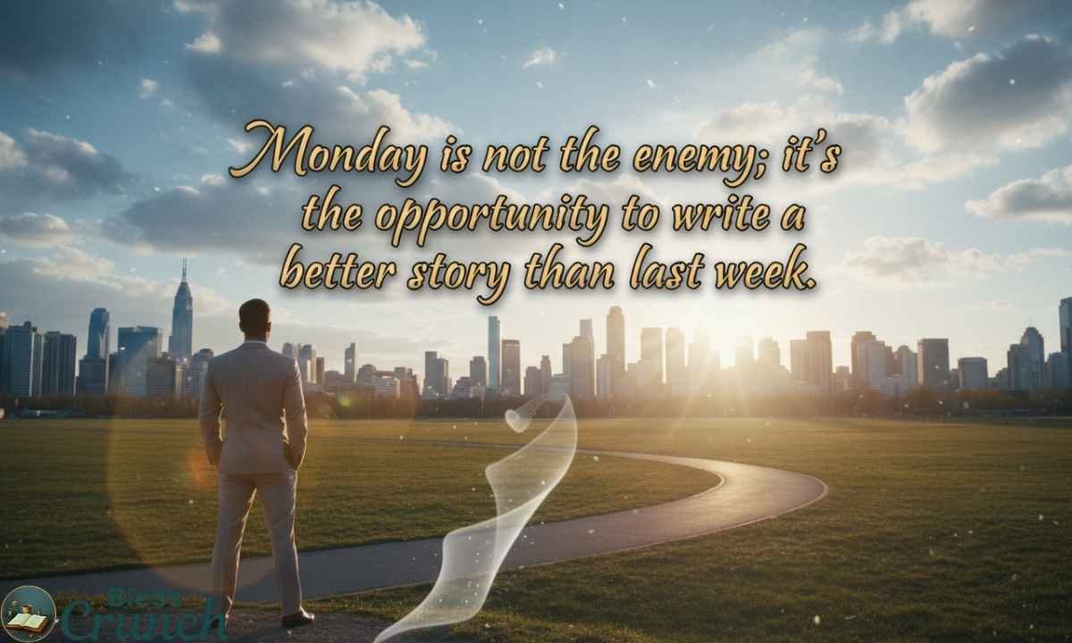 Happy Monday quote about turning Monday into a new opportunity and fresh start