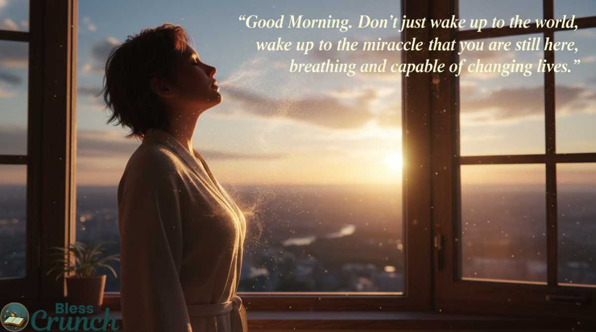 Deep Meaningful Good Morning Life Quotes heartfelt message about appreciating life, miracles, and making a positive impact