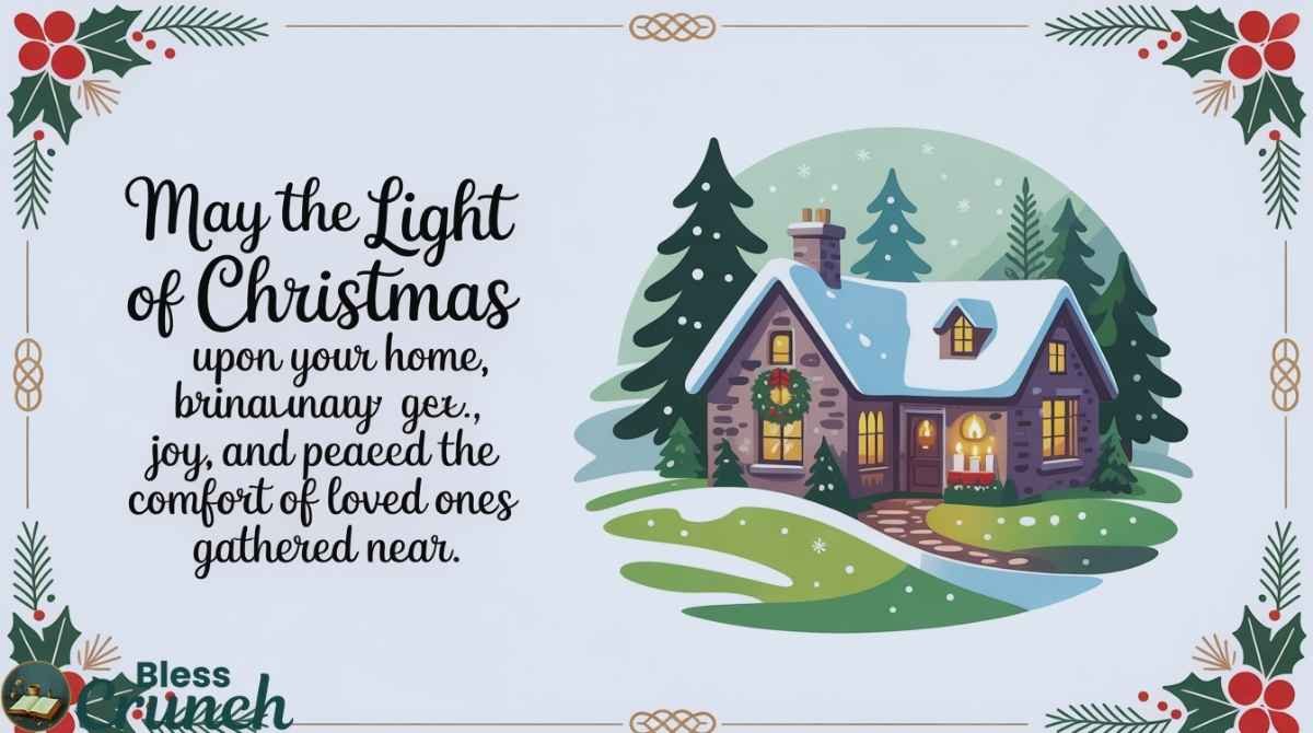 Irish Christmas blessing wishing peace joy and warm family gatherings at home