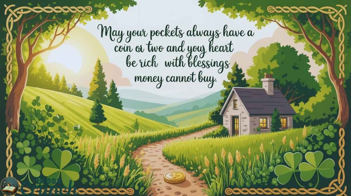 Irish prosperity and success blessing wishing wealth good fortune and heartfelt abundance