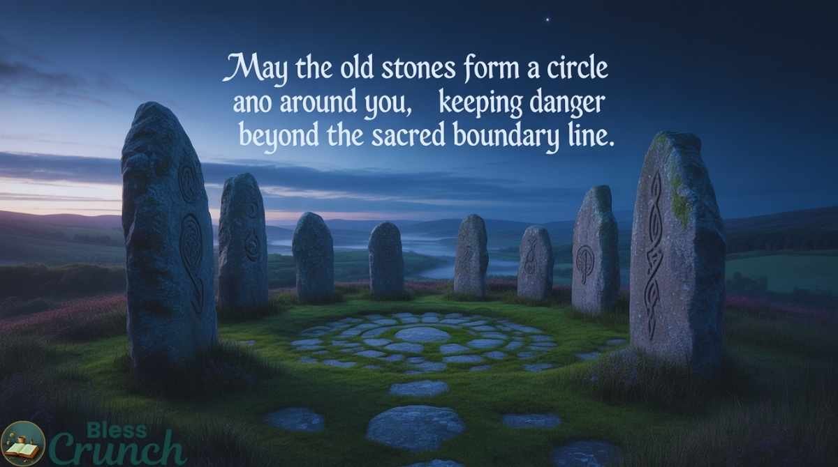 Irish protection blessing invoking ancient stones safety and spiritual guardianship