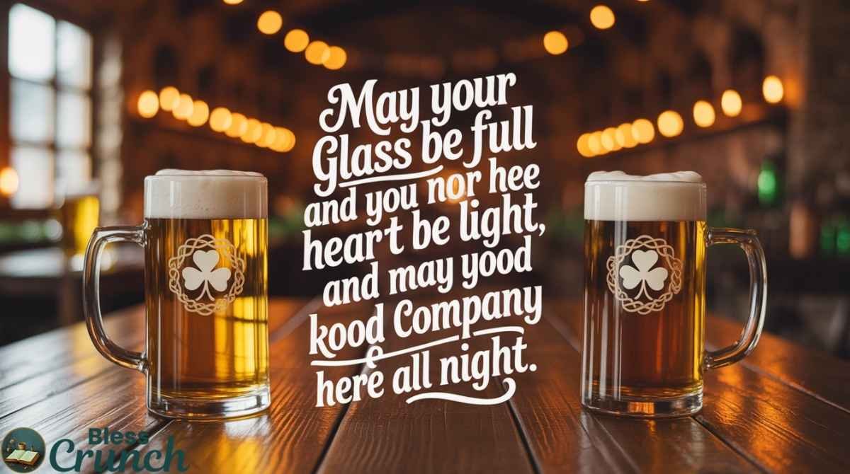 Irish toast and drinking blessing celebrating full glasses good company and joyful gatherings