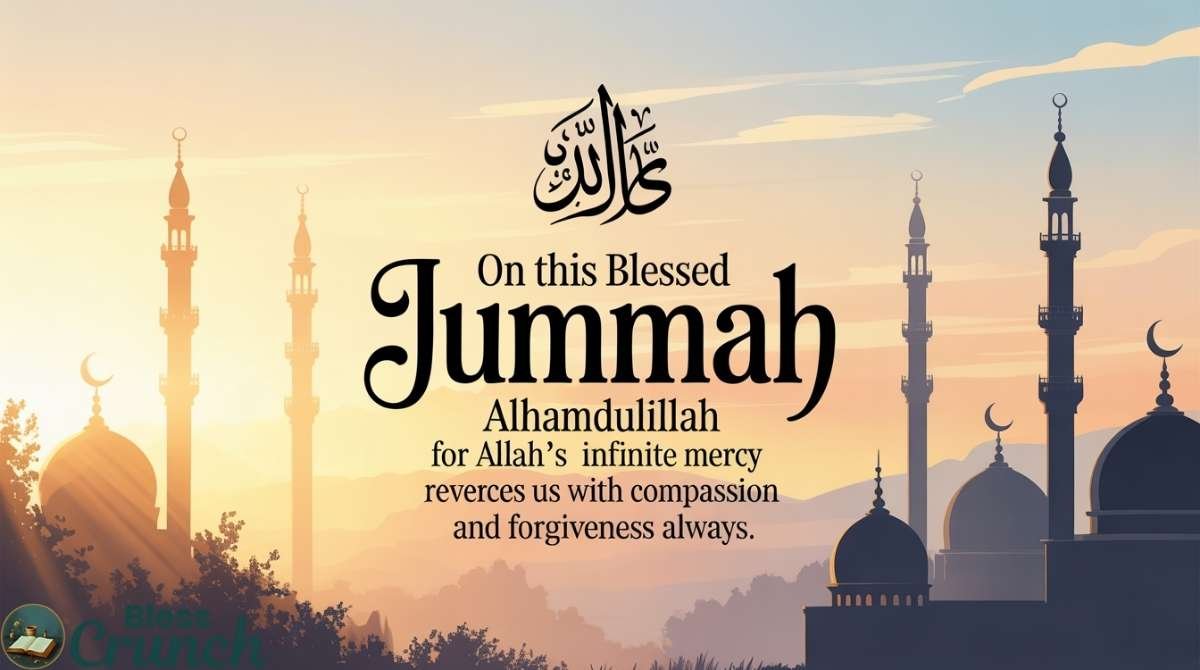 Islamic thankful Friday blessing Jummah expressing gratitude to Allah for mercy compassion and forgiveness