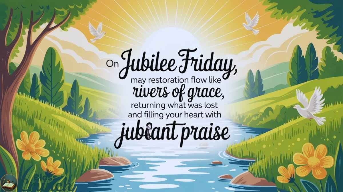 Jubilee Friday blessing praying for restoration grace renewed joy and praise