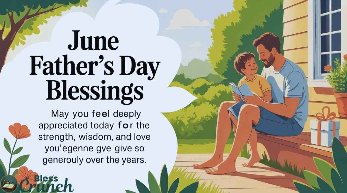 June Father's Day blessing honoring strength wisdom and love of fathers