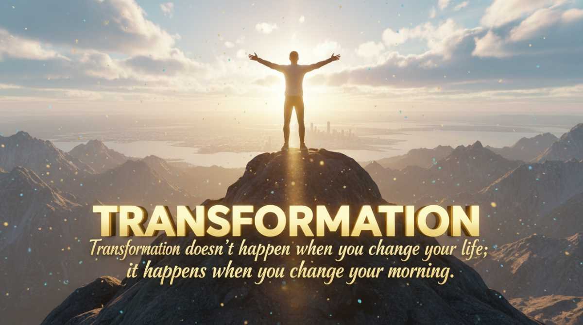 Deep Meaningful Good Morning Life Quotes about transformation, changing your morning, and life-changing inspiration
