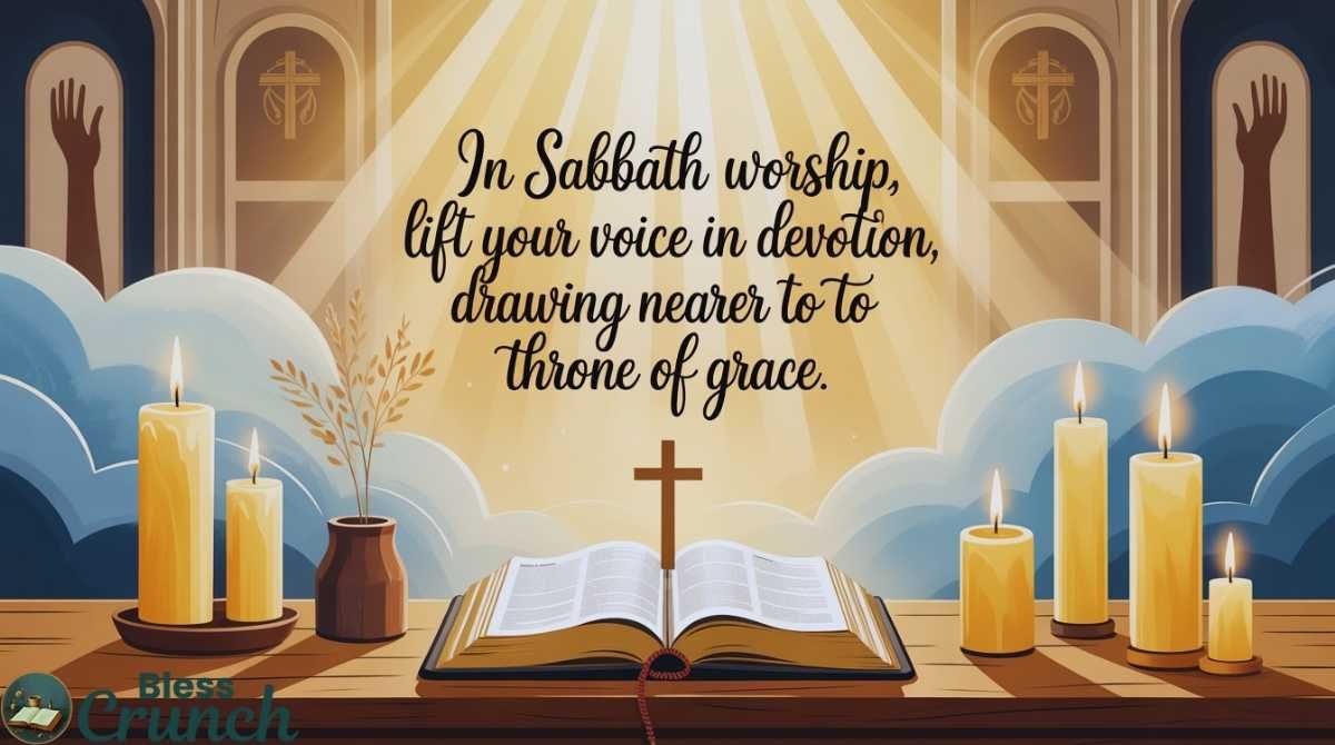 Sabbath worship blessing encouraging devotion prayer and drawing near to God's grace