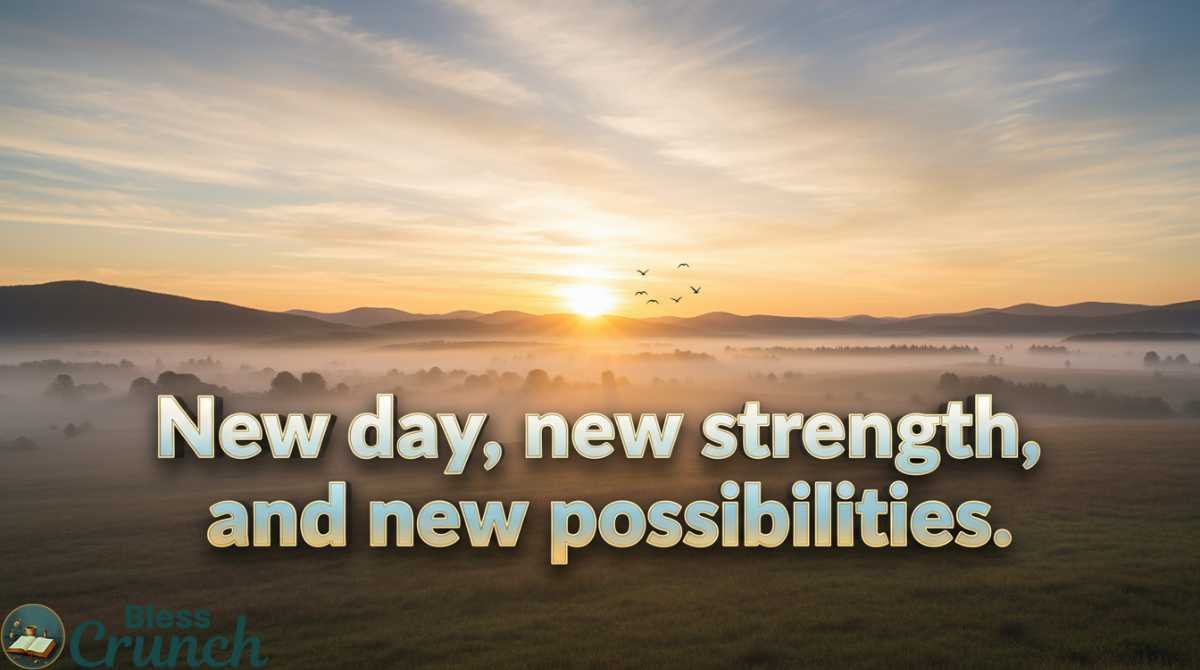 Deep Meaningful Good Morning Life Quotes short motivational message about new strength and new possibilities