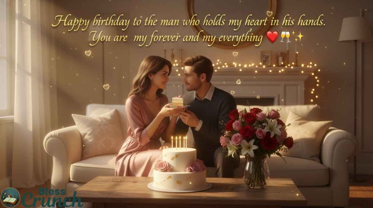 Soulmate Romantic Birthday Wishes for Husband from Wife with emoji expressing love, deep connection, and heartfelt celebration