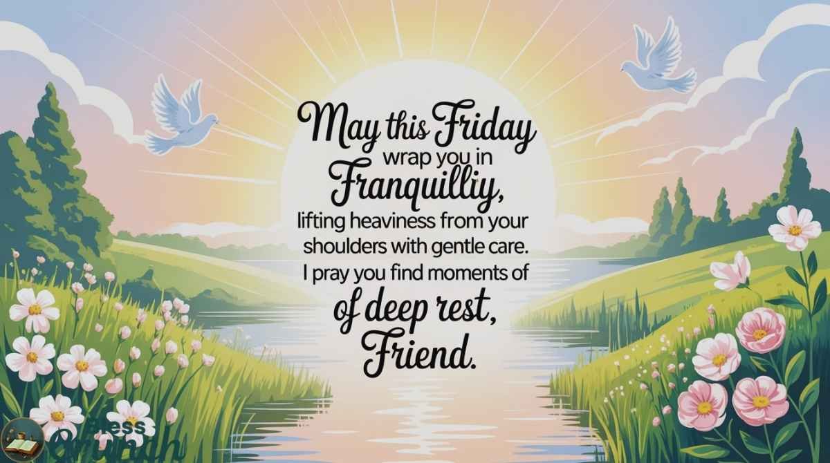 thankful friday blessings and prayers offering peace tranquility gratitude and restful moments