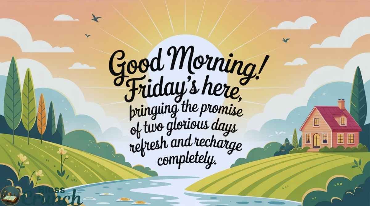 weekend thankful good morning friday blessing welcoming relaxation refreshment and recharge