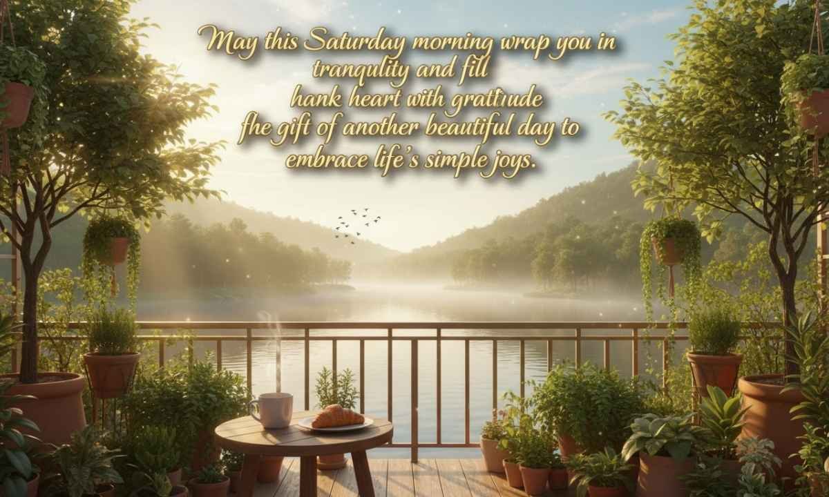 Good morning Saturday blessings wishing peace, gratitude, and joy for a beautiful day