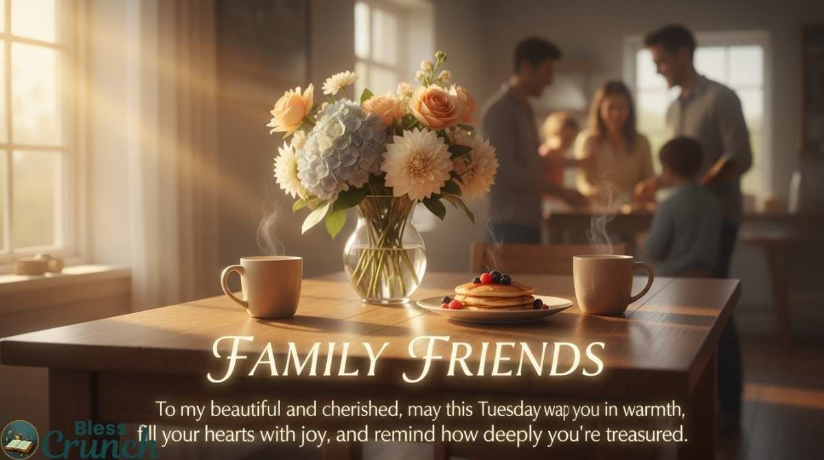 Good morning Tuesday blessing for family and friends sharing love, warmth, joy, and heartfelt appreciation to start the day positively