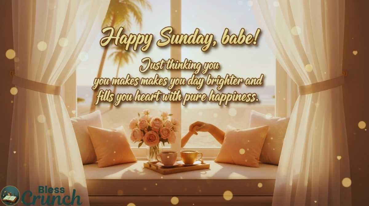 Happy Sunday message for girlfriend and boyfriend expressing love, happiness, and affection