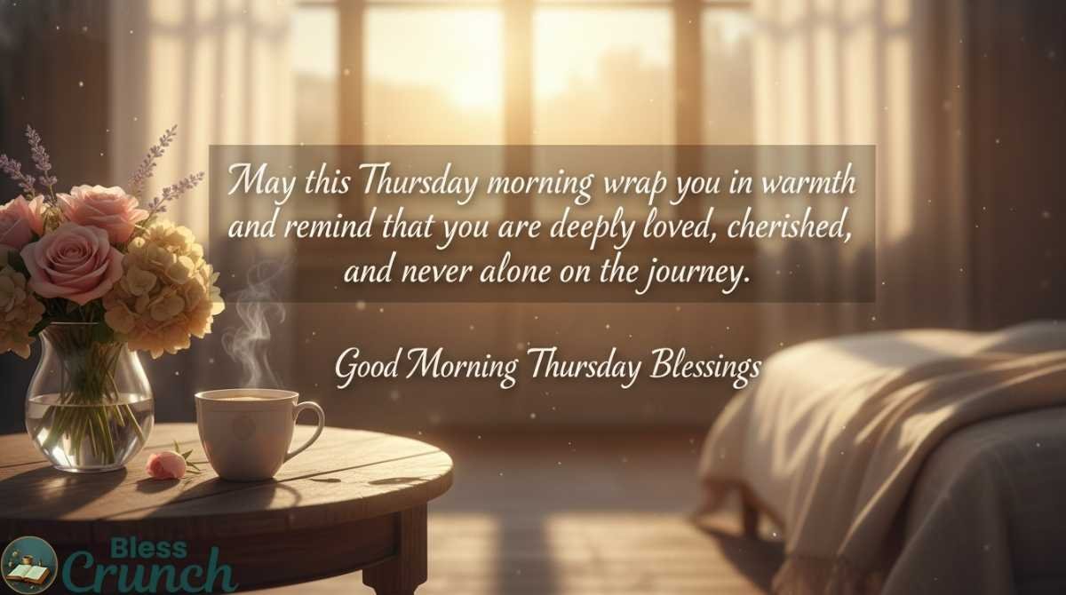 Heart-touching good morning Thursday blessing wishing love, warmth, and reassurance that you are cherished and never alone