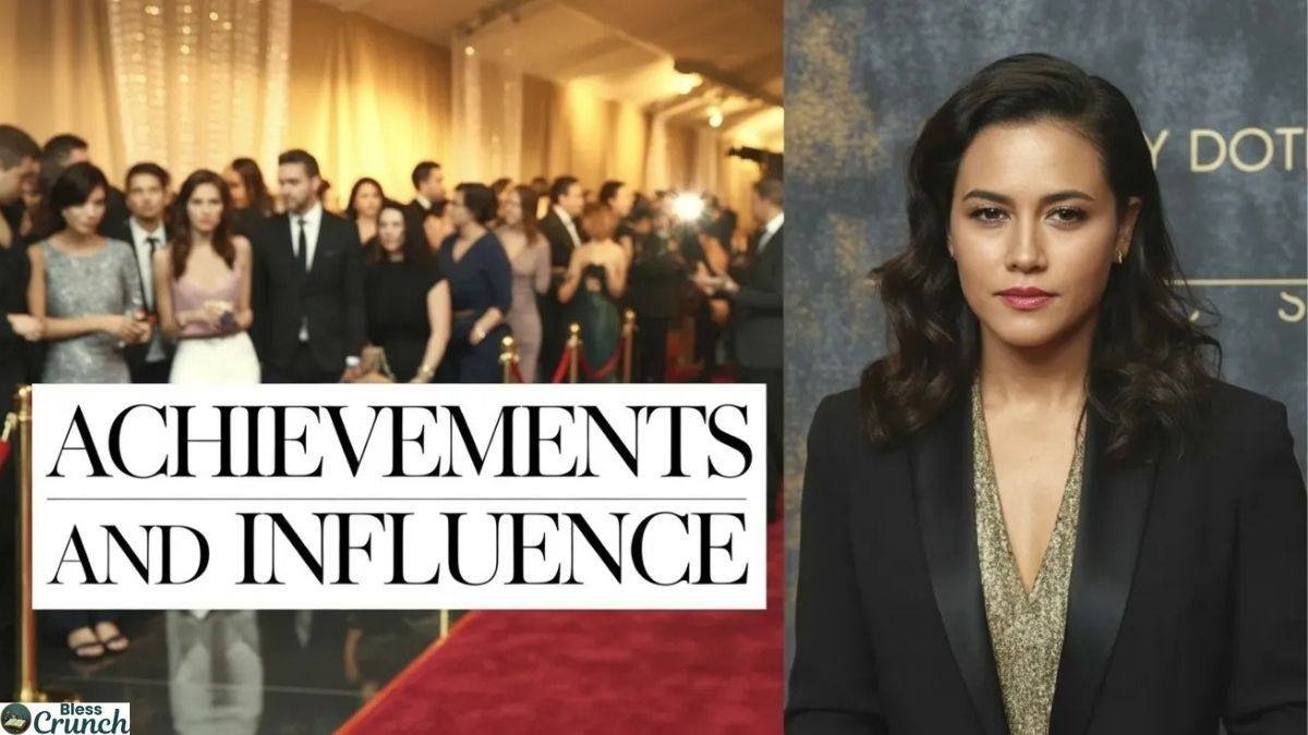 Red carpet event and woman portrait.