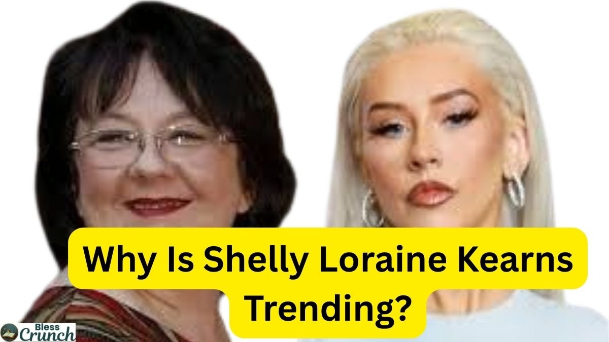 Two women with trending question text.